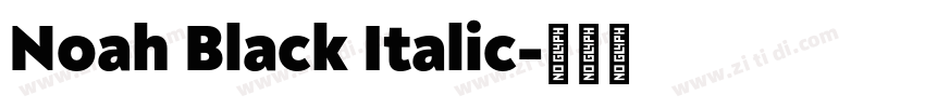 Noah Black Italic字体转换